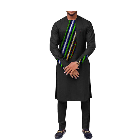 Traje Slim Dos Piezas Estilo Africano para Hombre - Image 12