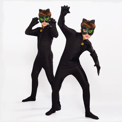 Disfraz Lady Noir Carnaval - Jumpsuit Heroína para Niñas