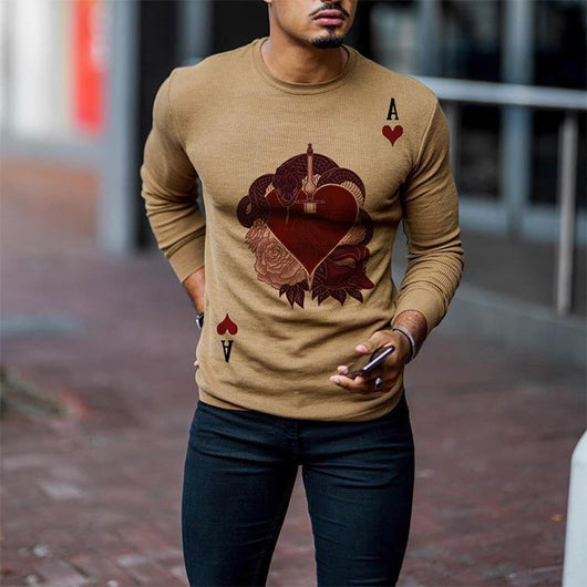 Suéter Slim Fit Rojo Corazón - Pullover Manga Larga para Hombre - Image 4
