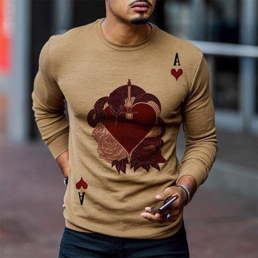 Suéter Slim Fit Rojo Corazón - Pullover Manga Larga para Hombre - Image 3