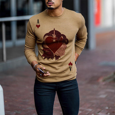 Suéter Slim Fit Rojo Corazón - Pullover Manga Larga para Hombre - Image 5