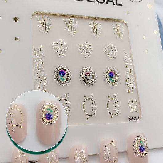 Calcomanías de Uñas 3D Diamante Imitación con Efecto Bronceado - Image 15