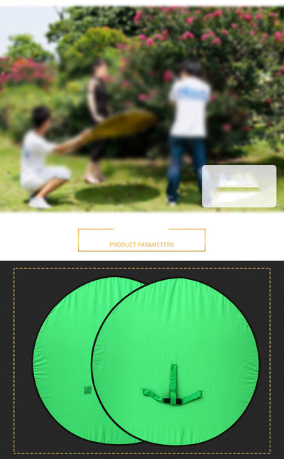 Reflector Circular Plegable con Fondo de Pantalla Verde para Fotografía en Vivo - Image 8