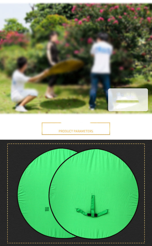 Reflector Circular Plegable con Fondo de Pantalla Verde para Fotografía en Vivo - Image 8