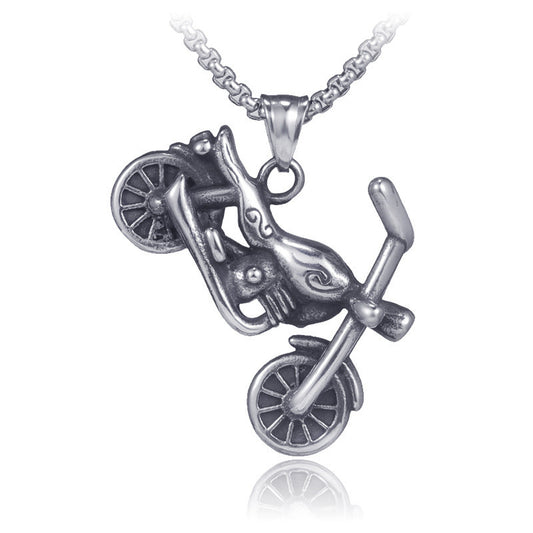 Collar Motociclista Hip-Hop Titanio Acero Inoxidable Estilo Retro Urbano - Image 2