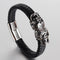 Pulsera de Cuero para Hombre con Calavera Retro
