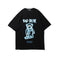 Camiseta Oversized con Estampado Graffiti Oso - Manga Corta Unisex Tendencia Urbana
