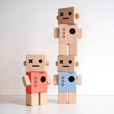 Robot de Madera Articulado Nórdico para Habitación Infantil - Image 9