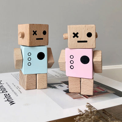 Robot de Madera Articulado Nórdico para Habitación Infantil - Image 12
