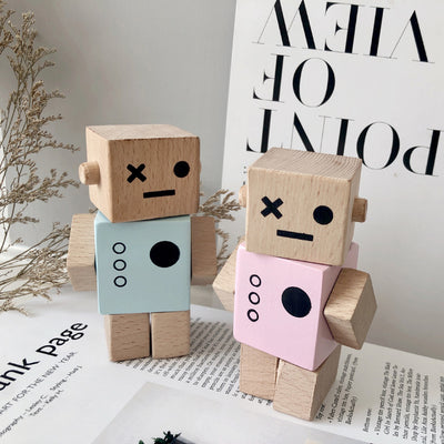 Robot de Madera Articulado Nórdico para Habitación Infantil - Image 13
