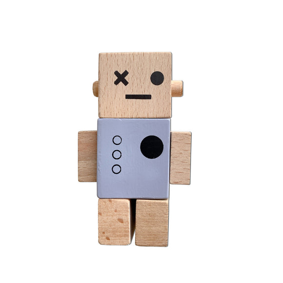 Robot de Madera Articulado Nórdico para Habitación Infantil