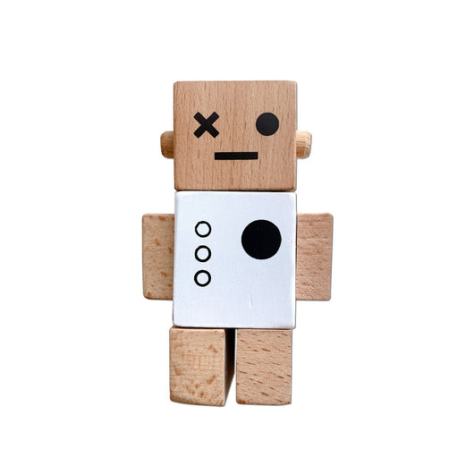 Robot de Madera Articulado Nórdico para Habitación Infantil