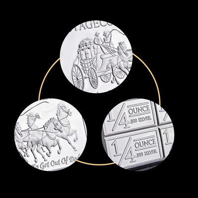 Barra de Plata Pura 999 Moneda Regional Noroeste - Diseño Diligencia - Image 4