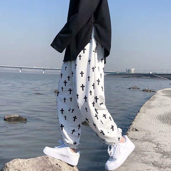 Pantalones Hombre Estilo Coreano Sueltos Tendencia - Pantalón Casual de Nueve Puntos