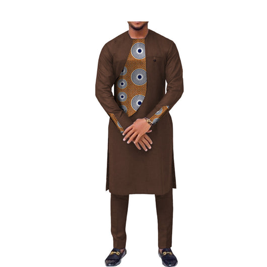 Traje Slim Dos Piezas Estilo Africano para Hombre - Image 20