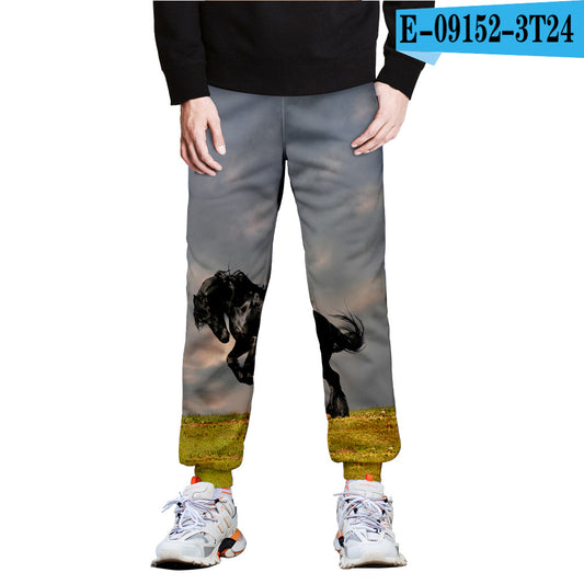 Pantalones Deportivos con Estampado 3D Full-Frame de Caballo