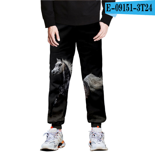 Pantalones Deportivos con Estampado 3D Full-Frame de Caballo - Image 2