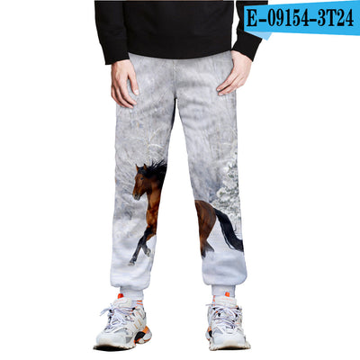 Pantalones Deportivos con Estampado 3D Full-Frame de Caballo - Image 3