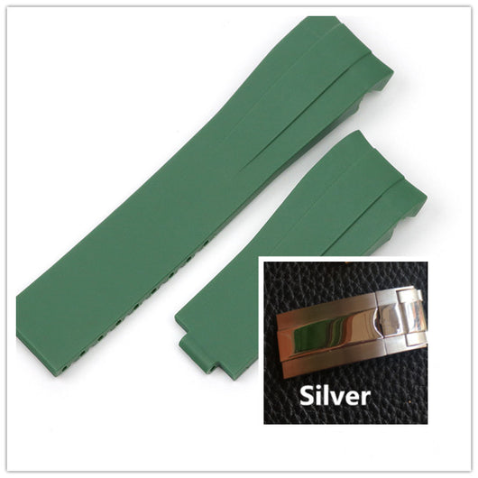 Correa de Silicona para Rolex Submariner Negro y Verde - Image 15