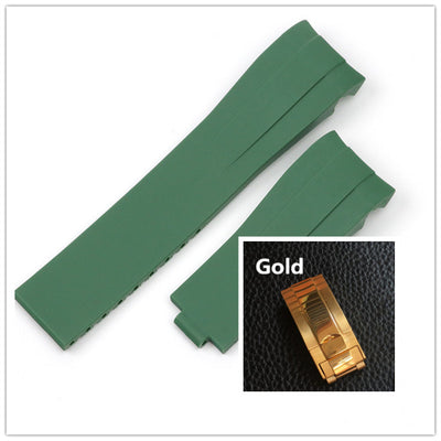 Correa de Silicona para Rolex Submariner Negro y Verde - Image 16