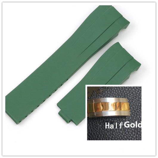 Correa de Silicona para Rolex Submariner Negro y Verde - Image 18
