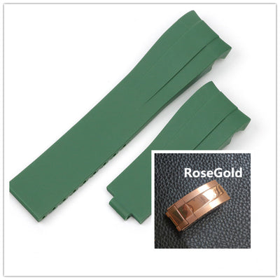 Correa de Silicona para Rolex Submariner Negro y Verde - Image 17