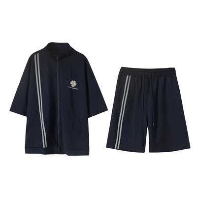 Conjunto Deportivo Casual con Bordados de Margaritas Reflectantes