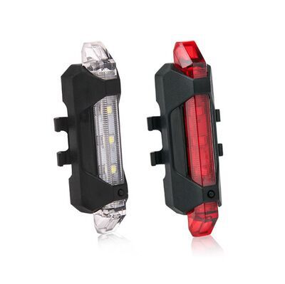 Kit de Luces LED para Bicicleta USB Recargables - Delantera y Trasera - Image 3