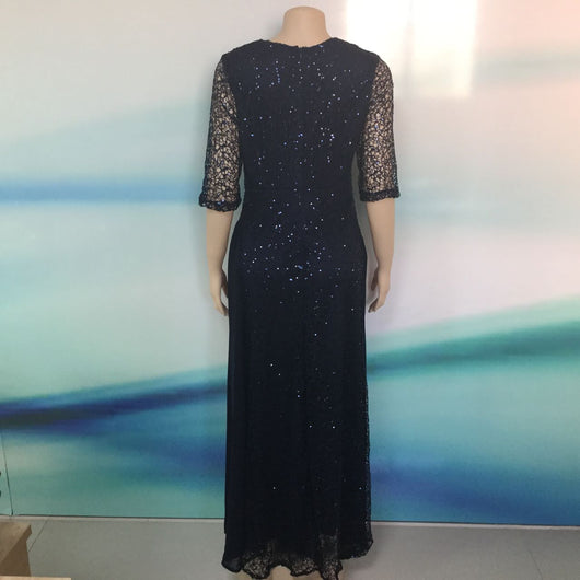 Vestido Largo Elegante de Cuello Redondo para Fiesta - Image 7