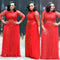 Vestido Largo Elegante de Cuello Redondo para Fiesta