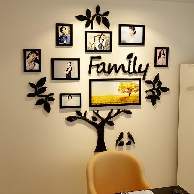 Vinilo Decorativo Árbol 3D con Marcos de Fotos