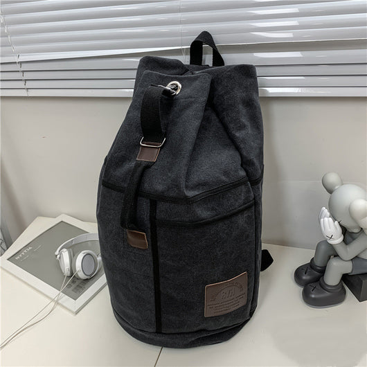 Mochila Escolar Canvas con Compartimento para Botella de Agua - Image 7