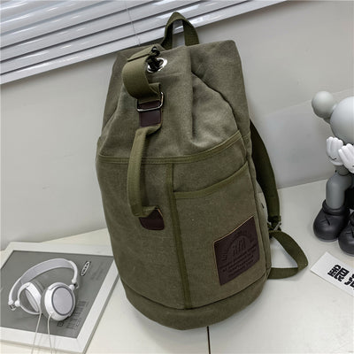 Mochila Escolar Canvas con Compartimento para Botella de Agua - Image 8