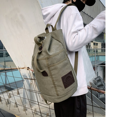 Mochila Escolar Canvas con Compartimento para Botella de Agua - Image 9