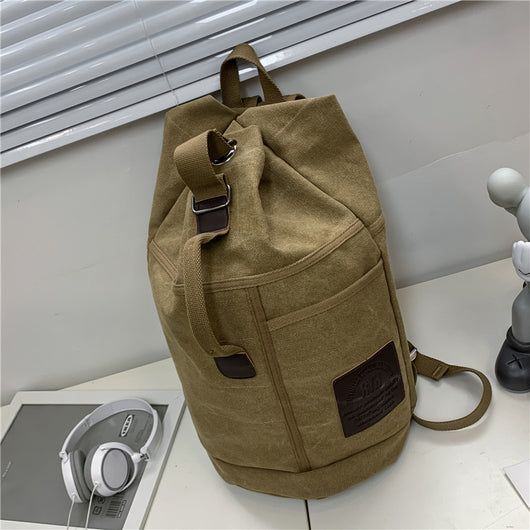 Mochila Escolar Canvas con Compartimento para Botella de Agua - Image 11