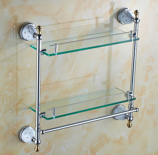 Toallero Dorado con Cristales de Diamante - Estante de Baño Premium - Image 17