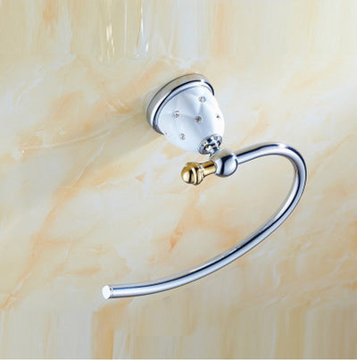 Toallero Dorado con Cristales de Diamante - Estante de Baño Premium - Image 16