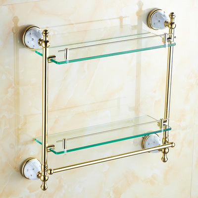Toallero Dorado con Cristales de Diamante - Estante de Baño Premium - Image 6