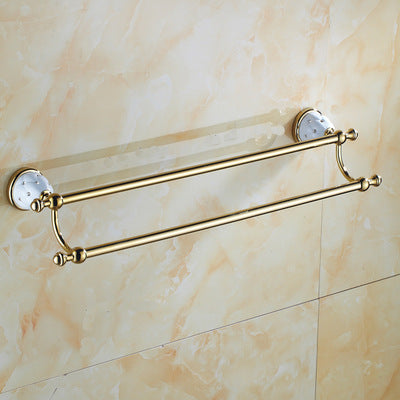 Toallero Dorado con Cristales de Diamante - Estante de Baño Premium - Image 2