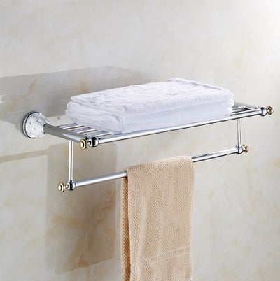 Toallero Dorado con Cristales de Diamante - Estante de Baño Premium - Image 44