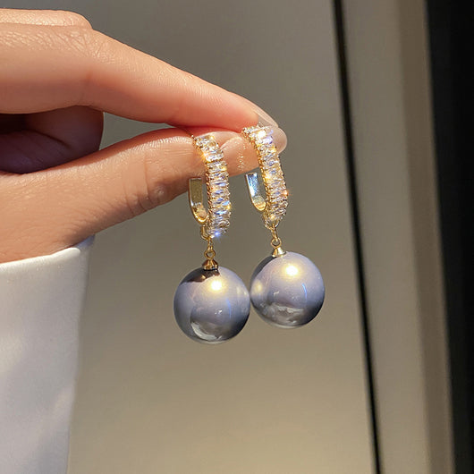 Aretes Colgantes de Perla Blanca Oversized Estilo Coreano - Image 13