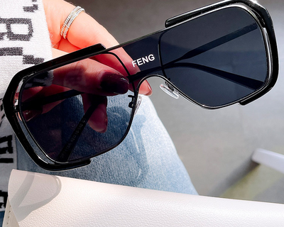Gafas de Sol Oversized Marco Ancho Estilo Red - Image 9