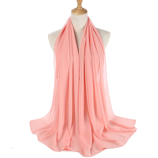 Pañuelo Hijab Chiffón Perla Monocromático para Mujer - Image 28