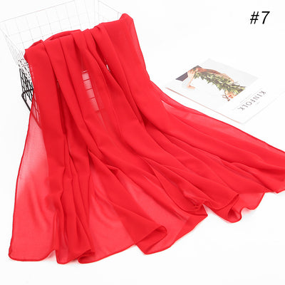 Pañuelo Hijab Chiffón Perla Monocromático para Mujer - Image 51