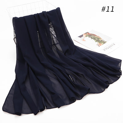 Pañuelo Hijab Chiffón Perla Monocromático para Mujer - Image 54