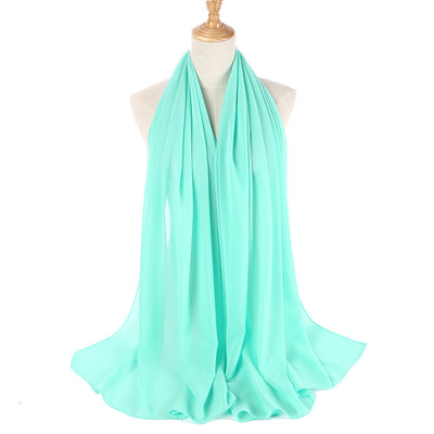 Pañuelo Hijab Chiffón Perla Monocromático para Mujer - Image 2