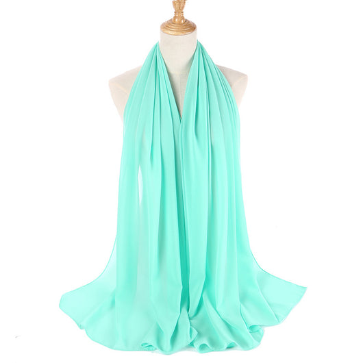 Pañuelo Hijab Chiffón Perla Monocromático para Mujer - Image 2