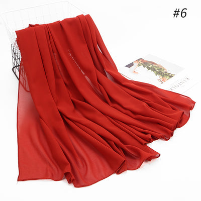 Pañuelo Hijab Chiffón Perla Monocromático para Mujer - Image 11