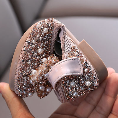 Zapatos de Cuero para Niñas Primavera Otoño con Cristales Princesa - Image 5