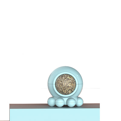 Light blue octopus catnip toy with a visible catnip ball, designed for licking and molar play. - Image 8